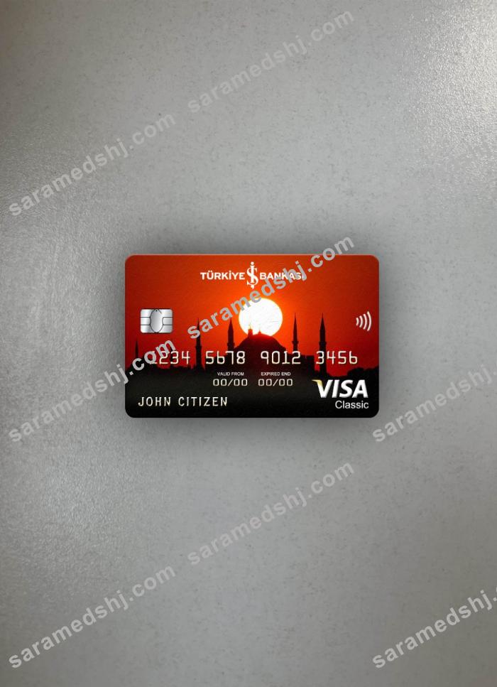 Turkey Bankasi bank visa classic card photolook front